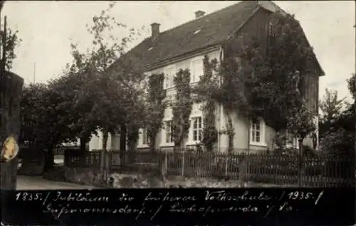 Foto Ak Geissmannsdorf Geißmannsdorf Bischofswerda in Sachsen, Volkshochschule, 1935