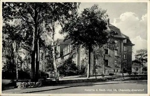 Ak Ebersdorf Chemnitz in Sachsen, Kaserne der Beob.-Abteilung 24