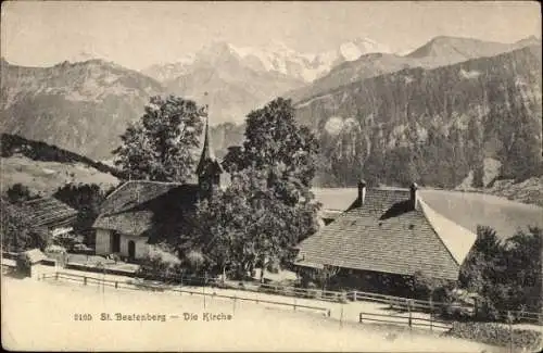Ak Beatenberg Kanton Bern, Die Kirche