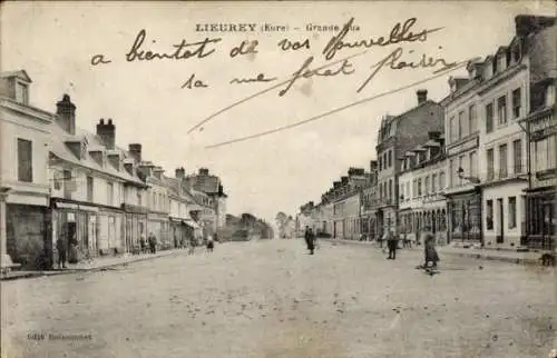 Ak Lieurey Eure, Grande Rue