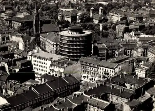 Ak Poznań Posen, Luftaufnahme von  viele Gebäude, städtische Architektur, Fotografie von P. Krass