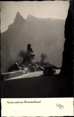 Foto Ak Oberösterreich, Traunseestraße, Löwendenkmal