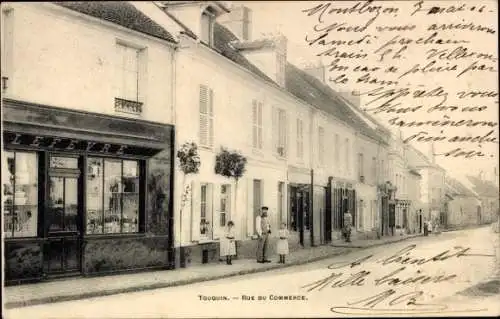 Ak Touquin Seine et Marne, Rue du Commerce,  Geschäft Lefevre