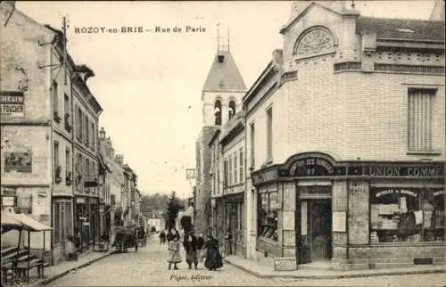 Ak Rozoy Rozay en Brie Seine et Marne, Rue de Paris