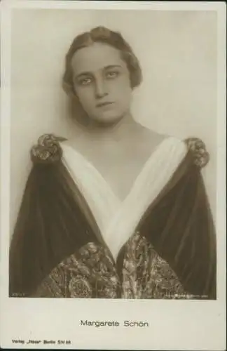 Ak Schauspielerin Margarete Schön, Portrait