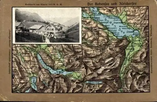 Relief Landkarten Ak Urnäsch Halbkanton Appenzell Außerrhoden, Krätzerli am Säntis