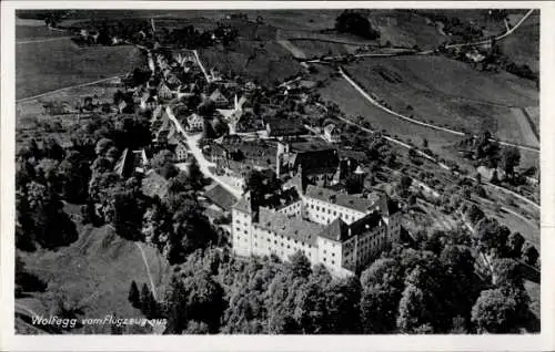 Ak Wolfegg im Allgäu, Luftaufnahme