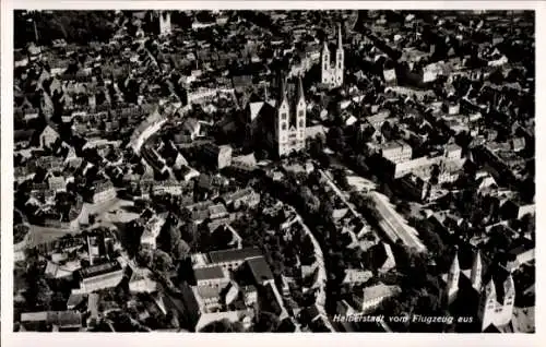 Ak Halberstadt in Sachsen Anhalt, Fliegeraufnahme