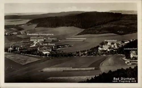 Ak Bad Dürrheim im Schwarzwald, Luftbild von  Eisenbahner-Erholungsheim, Kindersolbad, Fr. Luis H