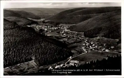 Ak Höfen an der Enz Schwarzwald, Luftaufnahme von Enzklösterle, idyllische Landschaft, 600 m Höhe