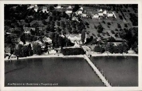 Ak Kressbronn am Bodensee, Fliegeraufnahme, Hotel Schiff