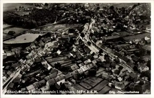 Ak Benneckenstein Oberharz, Fliegeraufnahme
