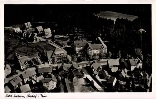 Ak Oberhof im Thüringer Wald, Fliegeraufnahme, Hotel Kurhaus