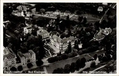 Ak Bad Kissingen Unterfranken Bayern, Luftaufnahme von  Fürstenhof, Grünanlagen, Gebäude
