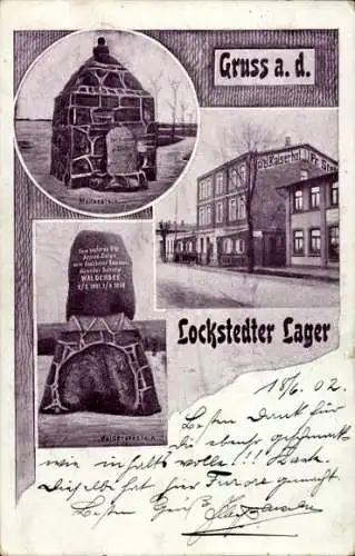 Ak Lockstedt in Holstein, Lockstedter Lager, Gruss a. d., Moltkestine, HavelKaiserhol,  Herrenhau