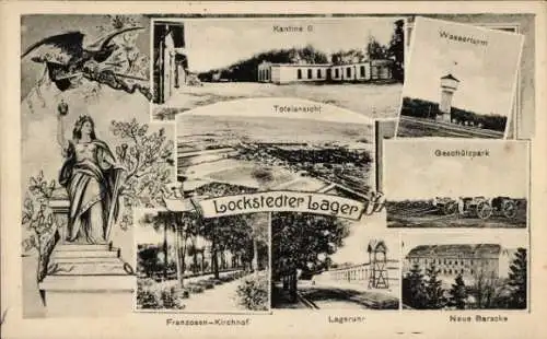 Ak Lockstedt in Holstein, Lockstedter Lager, Kantine 6, Wasserturm, Totalansicht, Geschützpark, F