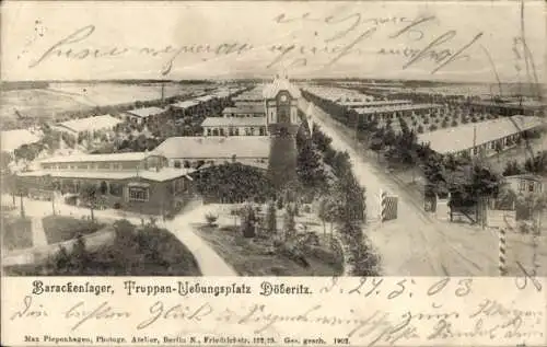 Ak Döberitz im Havelland, Barackenlager, Truppenübungsplatz,  Fotografie, Militär