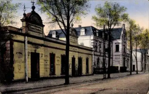 Ak Senne Bielefeld in Nordrhein Westfalen, Truppenübungsplatz  Hotel zur  Bäume, Architektur