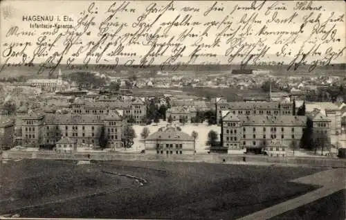 Ak Haguenau Hagenau im Elsass Bas Rhin, Vorderansicht von  Gebäude, landschaftliche Szenerie, Tex