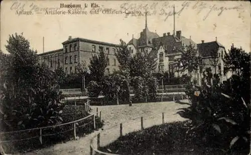 Ak Haguenau Hagenau im Elsass Bas Rhin, Artillerie-Kaserne, Offiziers-Casino