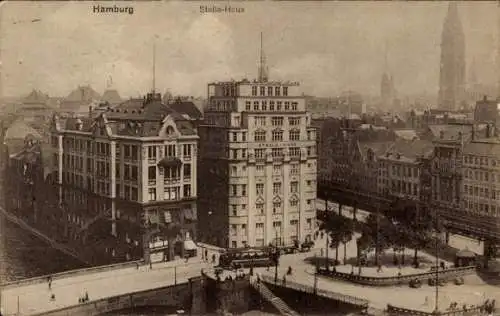Ak Hamburg Mitte Altstadt, Stadtansicht  Stella-Haus,  Gebäude, Straßenansicht
