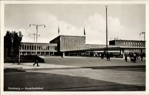 Ak Duisburg im Ruhrgebiet, Hauptbahnhof
