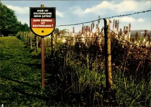 Ak Hohegeiß Harz, Zonengrenze, Hier ist Deutschland noch geteilt, Auch drüben ist Deutschland