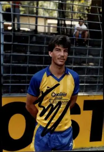 Autogrammkarte Fußballer Uwe Ronge, SG Union Solingen, Autogramm