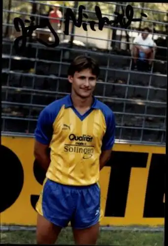 Autogrammkarte Fußballer Jörg Niedzwicki, SG Union Solingen, Autogramm