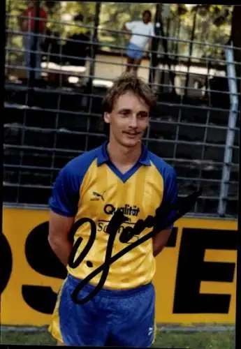 Autogrammkarte Fußballer Dietmar Janssen, SG Union Solingen, Autogramm