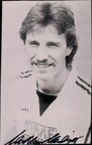 Autogrammkarte Fußballer Waldemar Steubing, Autogramm