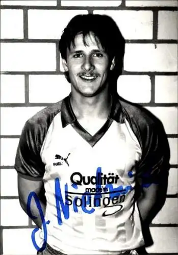 Autogrammkarte Fußballer Jörg Niedzwicki, SG Union Solingen, Autogramm