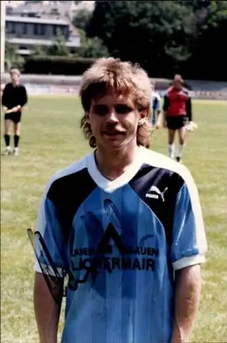 Autogrammkarte Fußballer K. Klock, SG Union Solingen, Autogramm