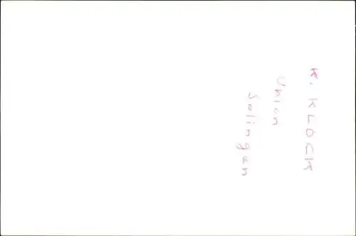Autogrammkarte Fußballer K. Klock, SG Union Solingen, Autogramm