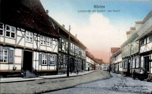 Ak Nörten Hardenberg in Niedersachsen, Langestraße, Gasthof zur Krone