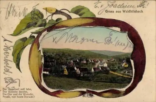 Passepartout Ak Waldhilsbach Neckargemünd am Neckar, Gesamtansicht