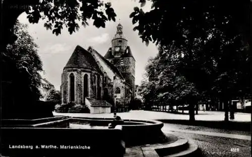 Ak Gorzów Wielkopolski Landsberg an der Warthe Ostbrandenburg, Marienkirche