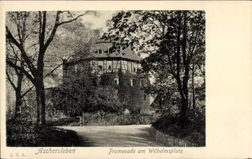 Ak Aschersleben im Salzlandkreis, Promenade, Wilhelmsplatz