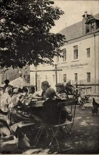 Ak Dönschten Dippoldiswalde Osterzgebirge, Chemnitzer Kinderheim, Mittagessen