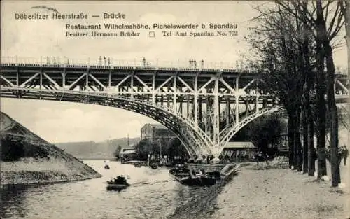Ak Berlin Spandau, Döbritzer Heerstraße, Brücke