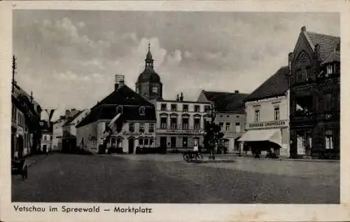 Ak Vetschau Spreewald in Brandenburg, Marktplatz
