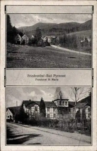 Ak Friedensthal Löwensen Bad Pyrmont in Niedersachsen, Bilder von Pensionat St. Maria, landschaft