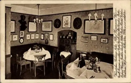 Ak Weimar in Thüringen, Weinstuben Goldener Adler, Innenansicht