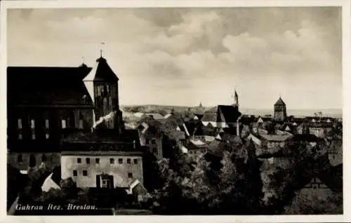 Ak Góra Guhrau Schlesien, Blick auf die Stadt,  Kirche