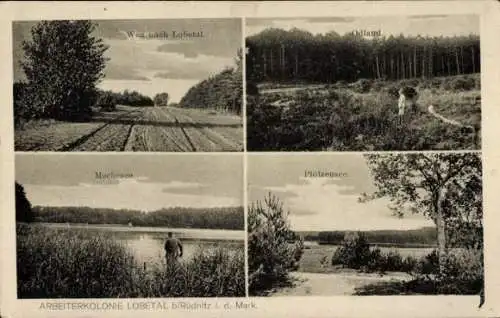 Ak Arbeiterkolonie Lobetal Bernau bei Berlin, Odland, Mechesee, Plötzensee