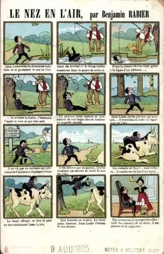 Künstler CPA Rabier, B., Le Nez en l'Air