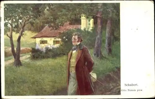 Künstler Ak Nowak, Otto, Komponist Franz Schubert