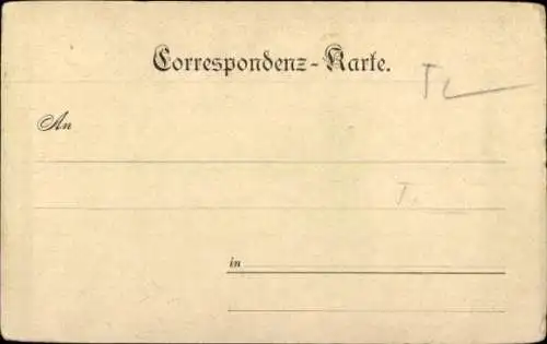 Ak Mann in schwarzem Anzug, Profil