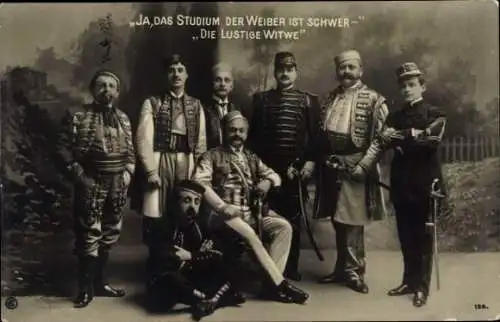 Ak Die Lustige Witwe, Ja, das Studium der Weiber ist schwer