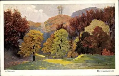 Künstler Ak G. Marschall, Herbstsonnenschein